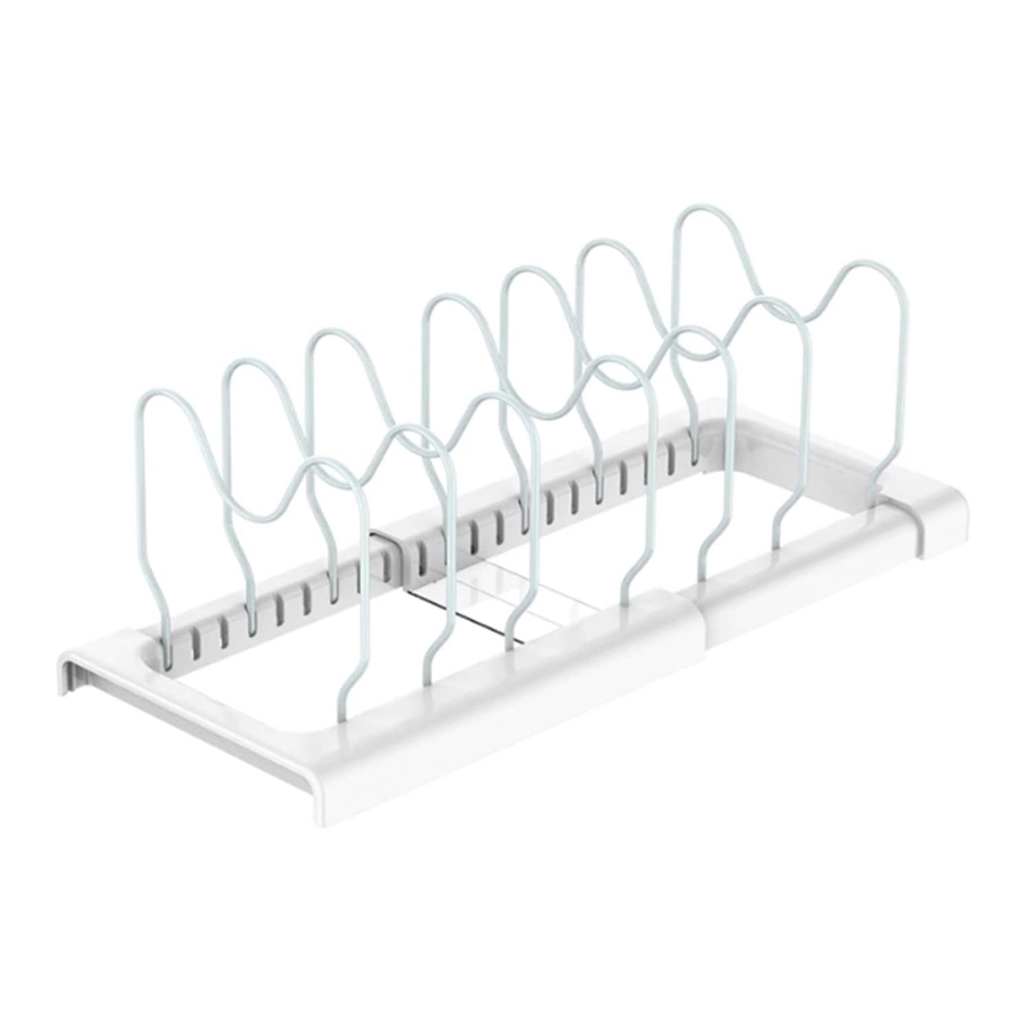 Better Houseware - 842 -coated-steel Adjustable Cookware Rack - White
