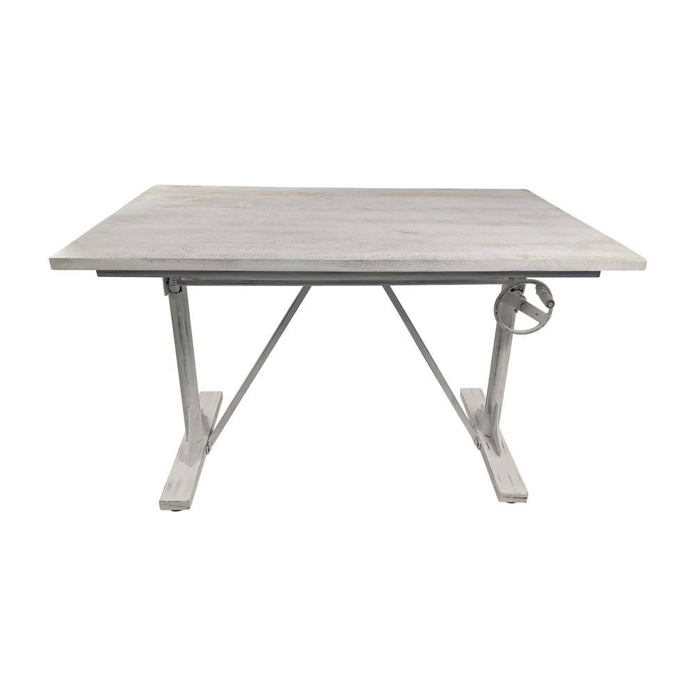 Alt View 5. Carolina Chair & Table - Brio Sit or Standing Adjustable Desk - Whitewash - Whitewash.