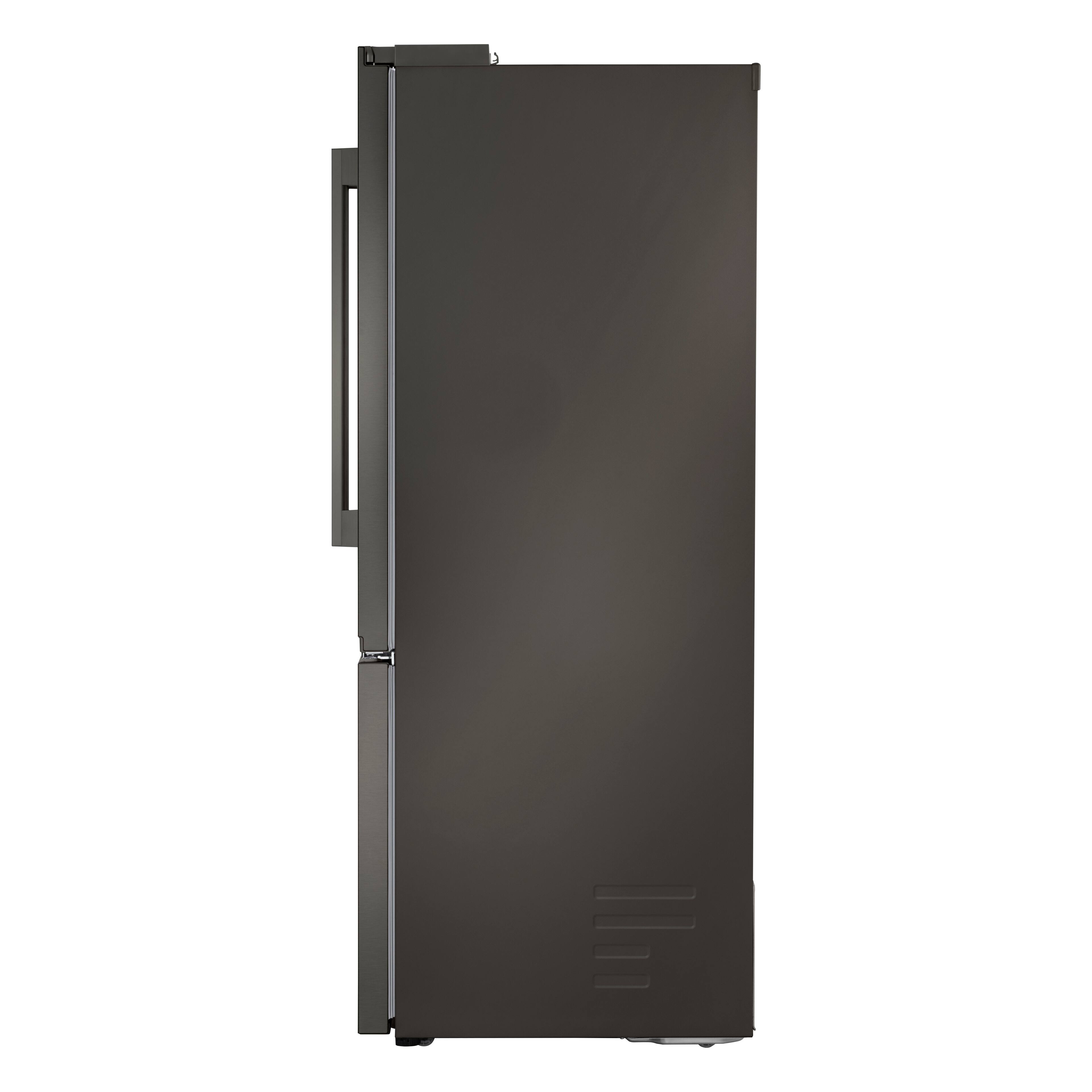 Alt View 29. LG - 36-in Counter-Depth MAX 23.7 Cu. Ft. French Door Smart Refrigerator with Zero Clearance and Dual Ice - PrintProof Black Stainless Steel.