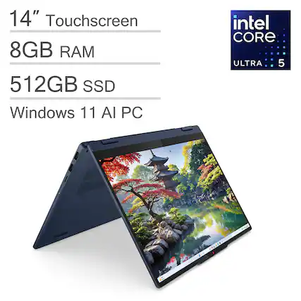 14" Touchscreen
8GB RAM
512GB SSD
Windows 11 AI PC
Intel Core Ultra 5