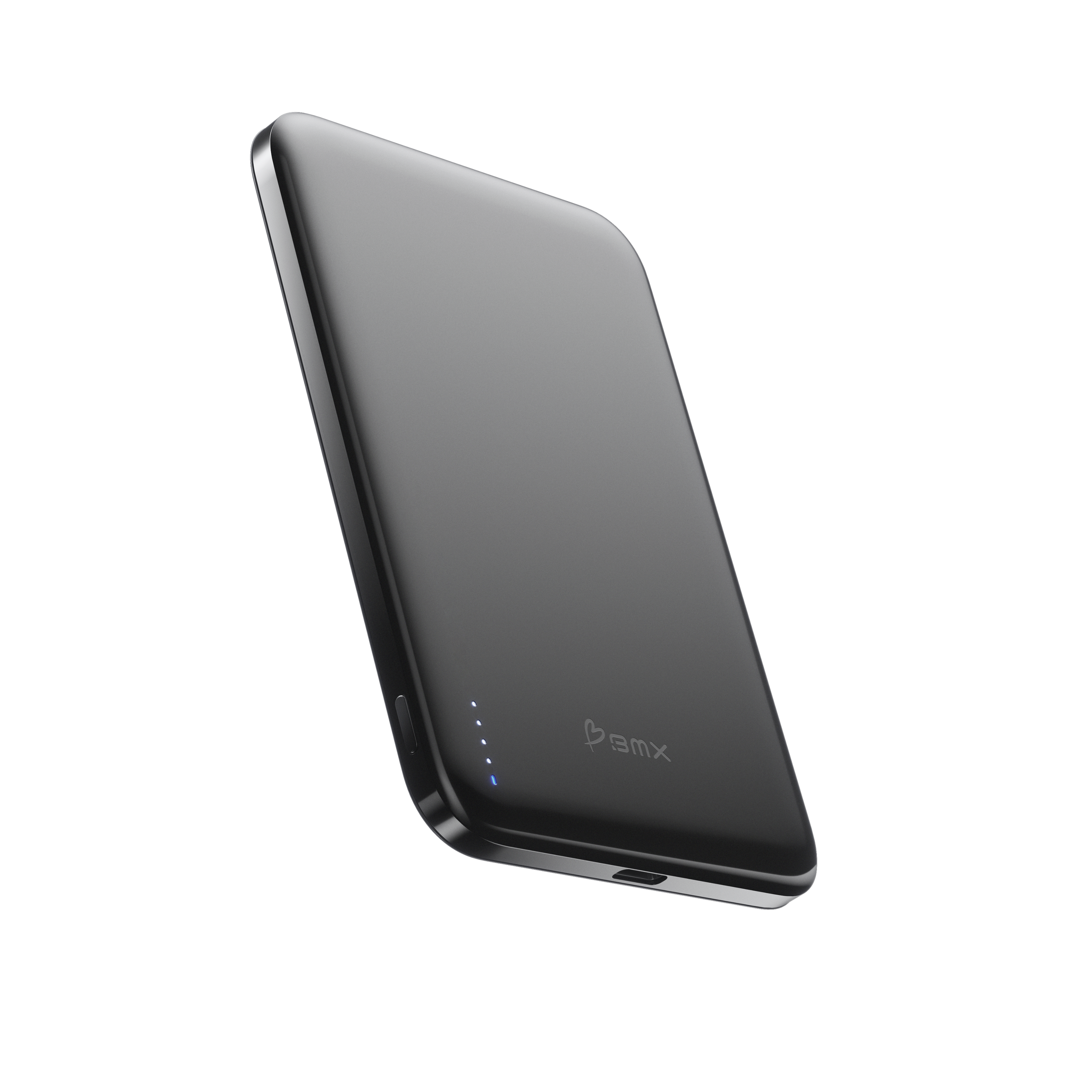 Angle. BMX - SolidSafe AIR 5K Magnetic Solid-State Power Bank - Black.