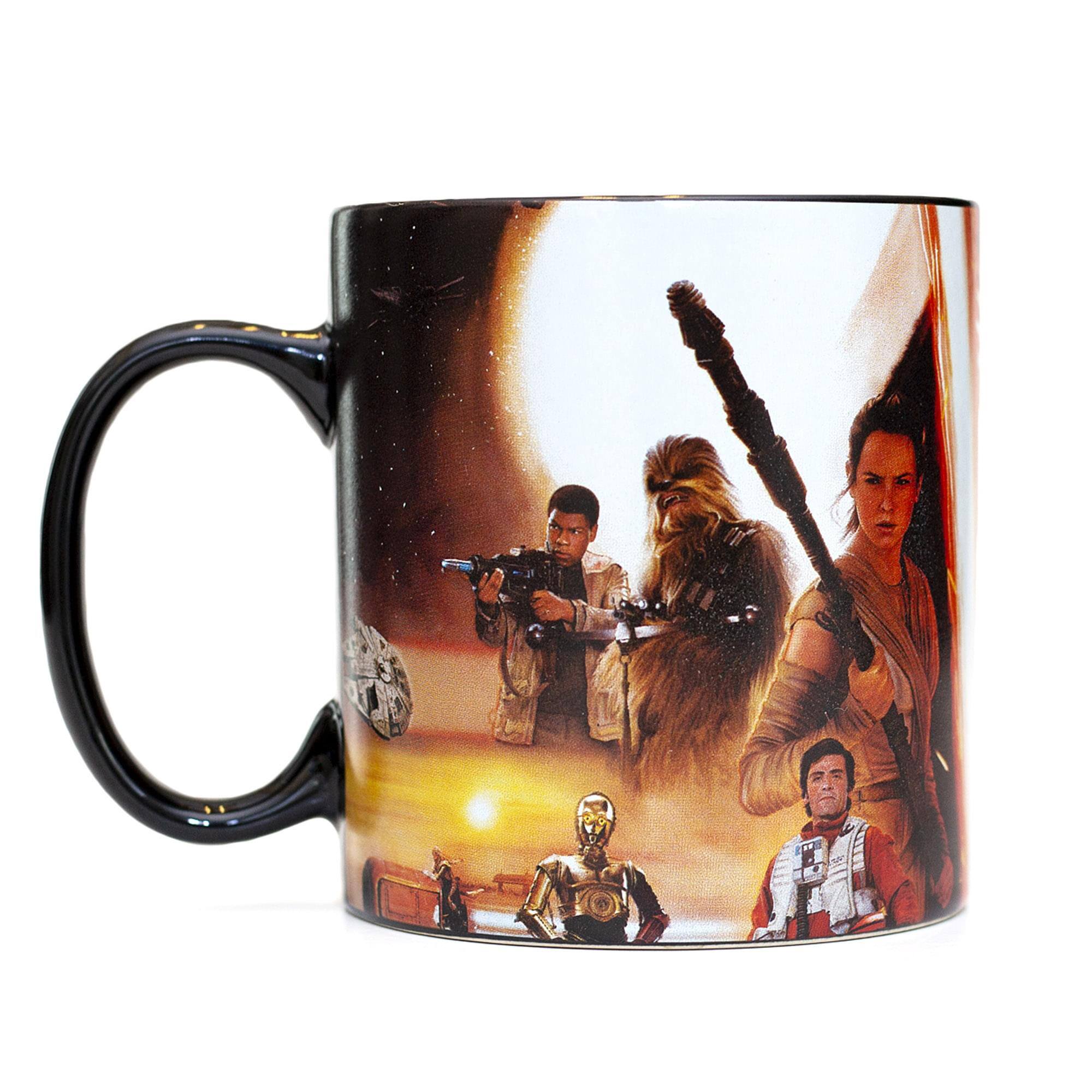 Alt View 10. Star Wars - Star Wars: The Force Awakens Wrap Around Scene 20 Oz Ceramic Mug - Black/Red.