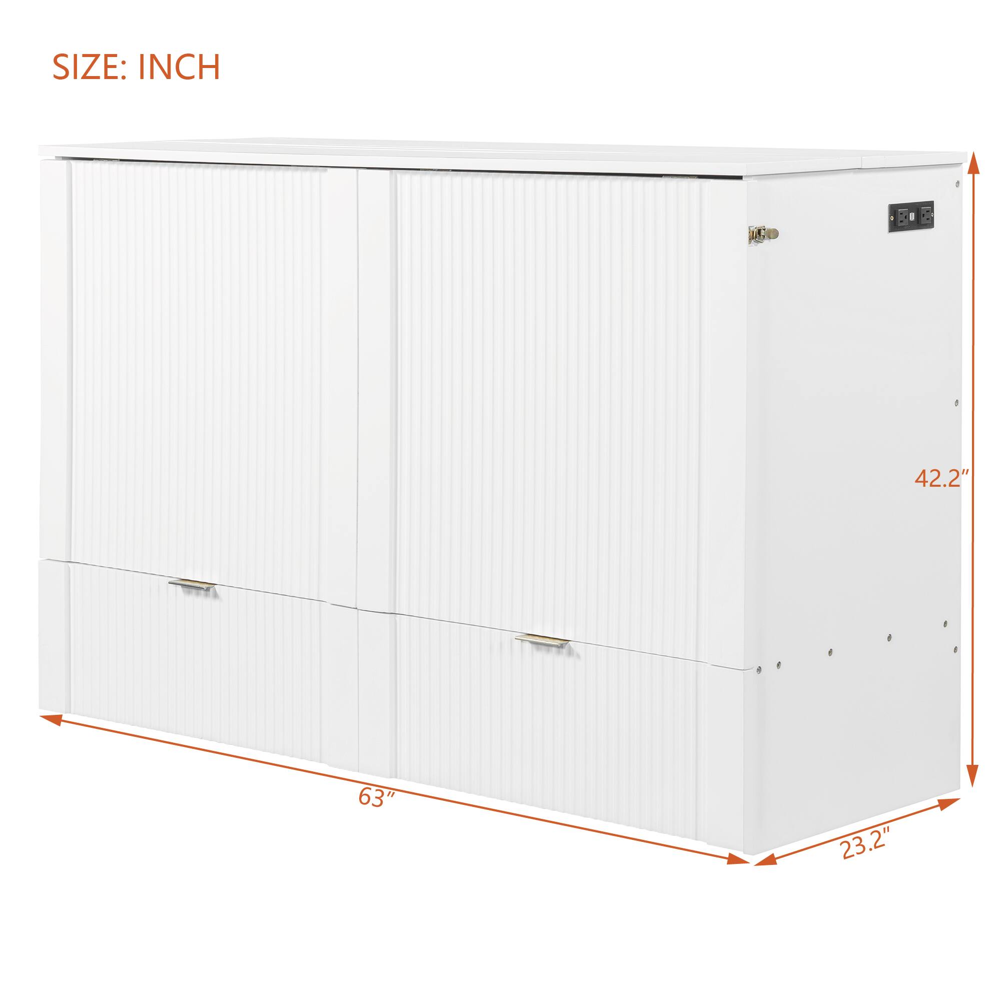 SIZE: INCH  
63" x 42.2" x 23.2"