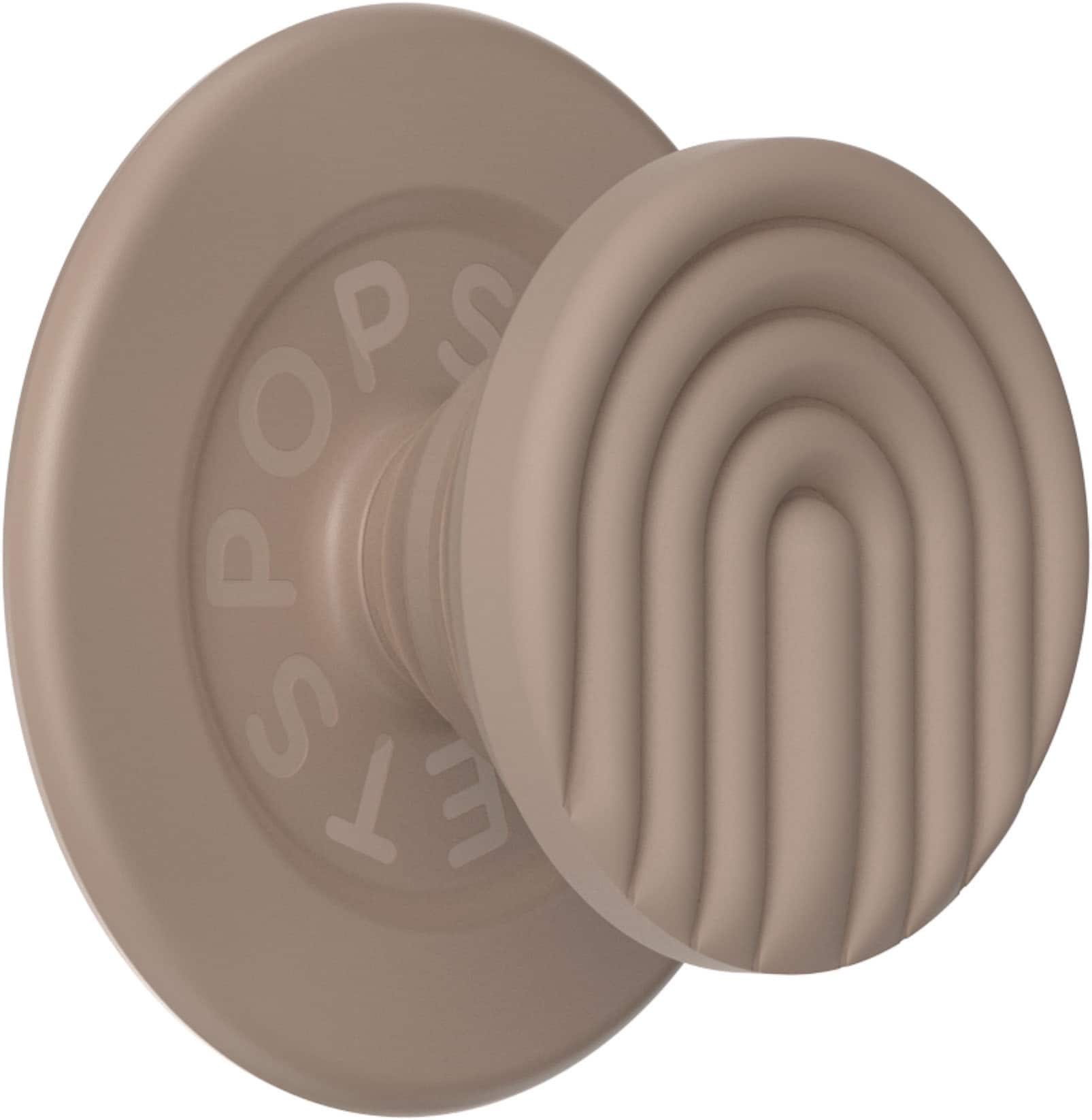 PopSockets - MagSafe PopGrip Universal Magnetic Grip & Stand with Adapter Ring for Cell Phones - PopOut Curves Latte - Front_Zoom