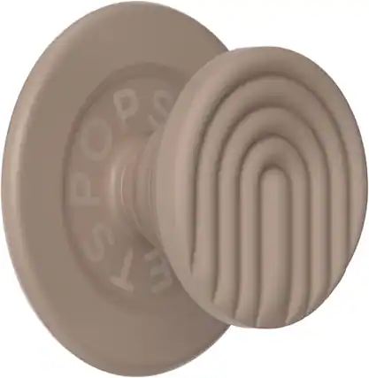 Front. PopSockets - MagSafe PopGrip Universal Magnetic Grip & Stand with Adapter Ring for Cell Phones - PopOut Curves Latte.