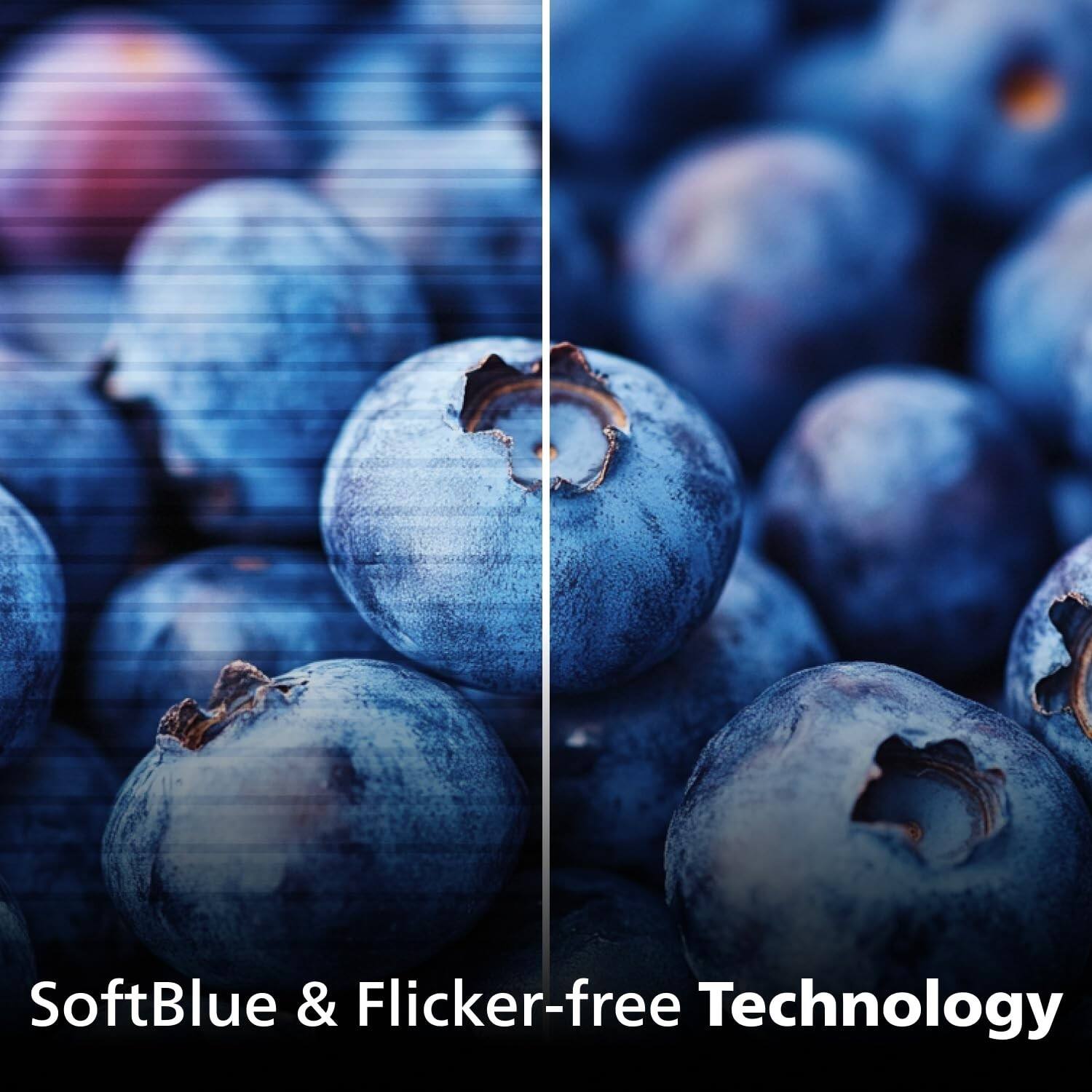 SoftBlue & Flicker-free Technology