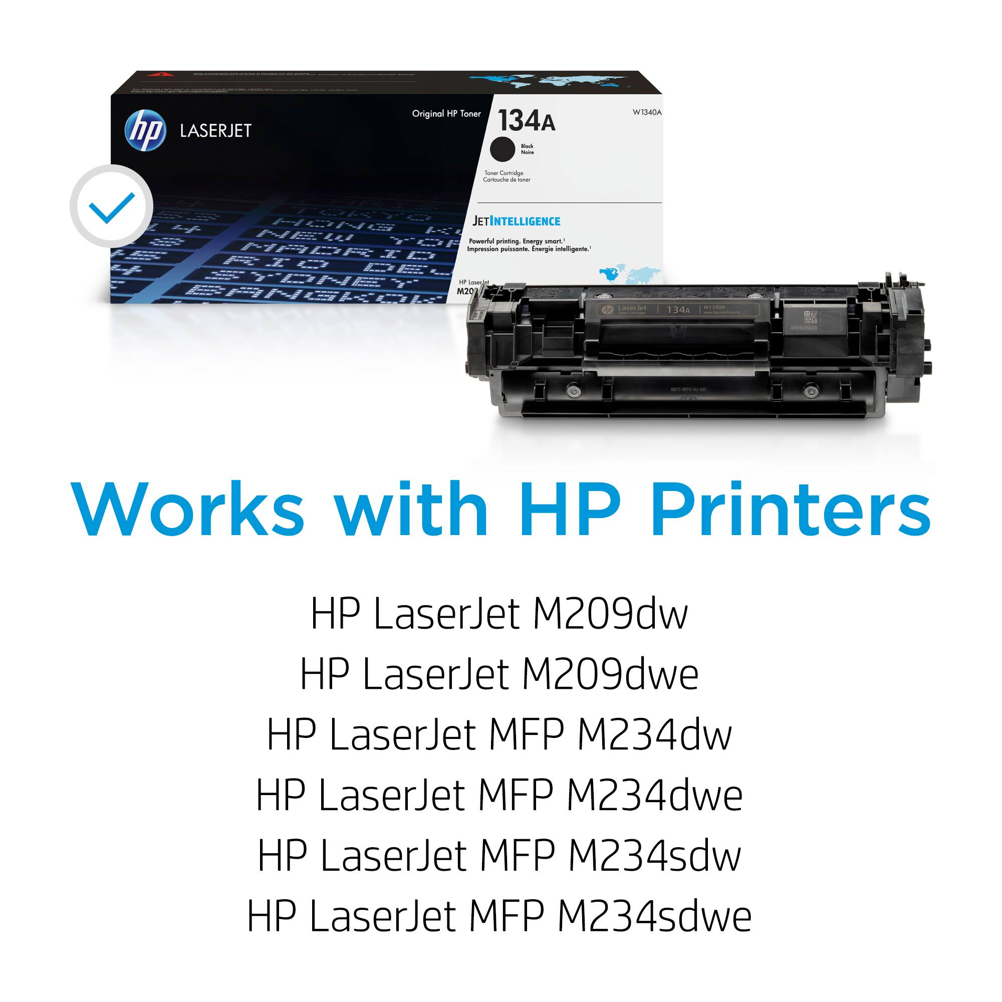 HP LaserJet 134A Original HP Toner Cartridge - Works with HP Printers HP LaserJet M209dw HP LaserJet M209dwe HP LaserJet MFP M234dw HP LaserJet MFP M234dwe HP LaserJet MFP M234sdw HP LaserJet MFP M234sdwe