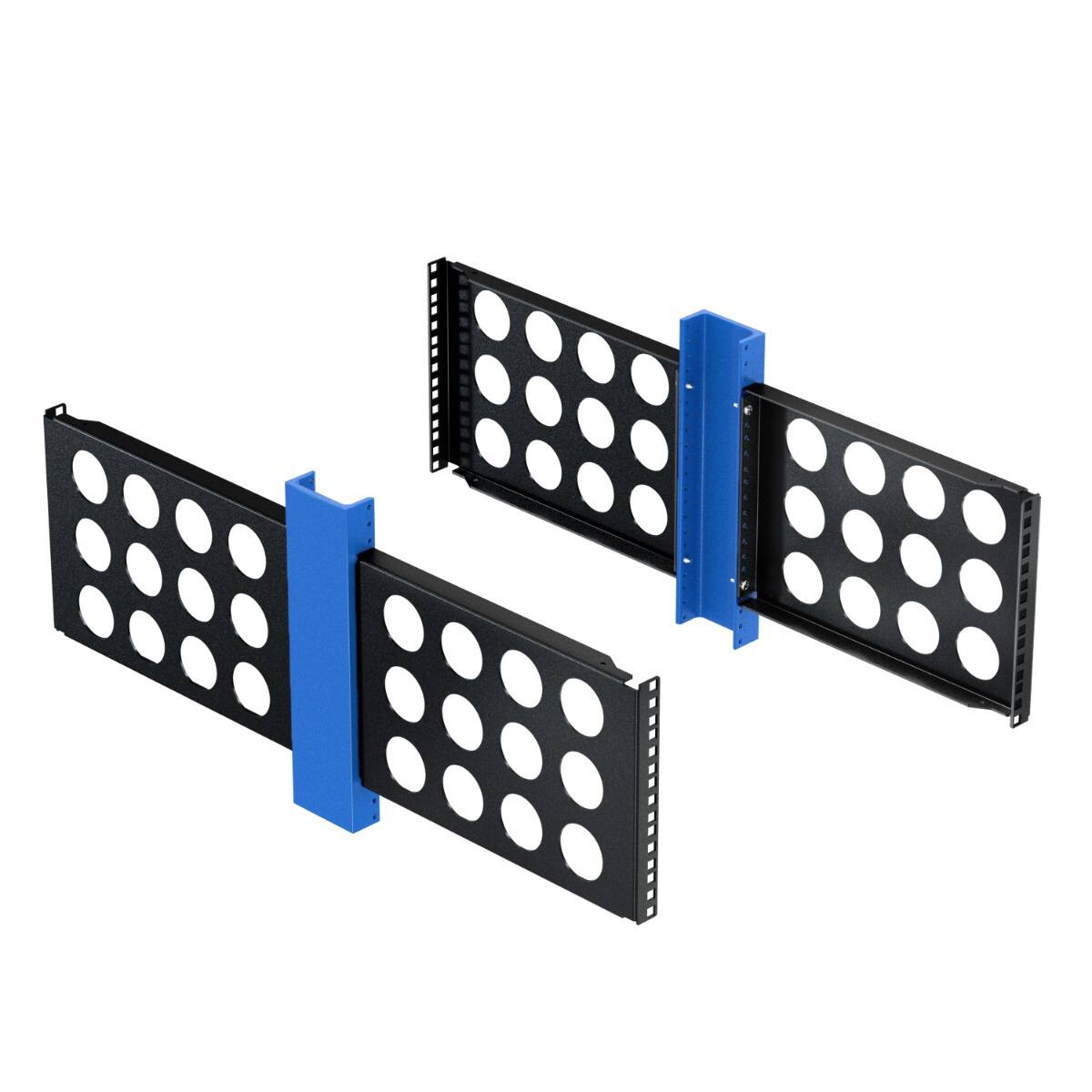Alt View 1. RackSolutions - RackSolutions 5U Conversion Bracket 4-Pack (3in Uprights) - Black.
