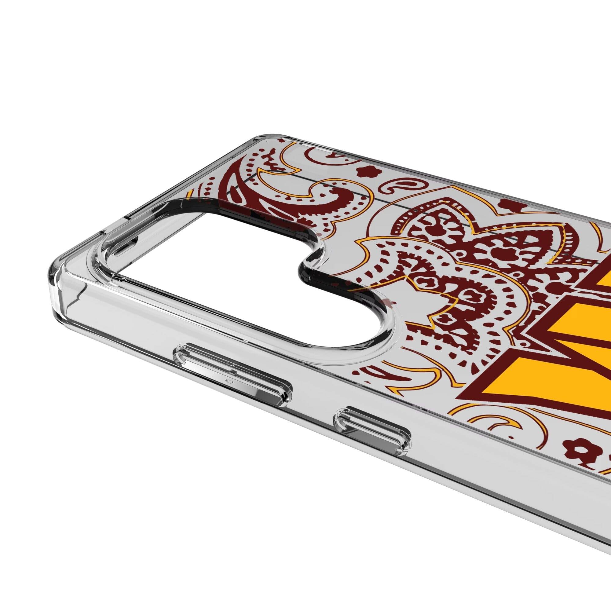 Alt View 2. Keyscaper - Washington Commanders Galaxy Clear Paisley Design Case - S23 Ultra - Multicolor.