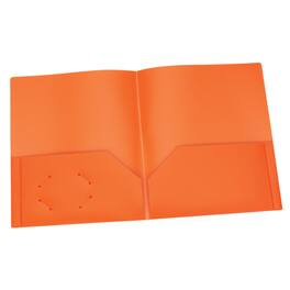 Oxford - Poly Two Pocket Portfolio, Orange, Pack of 25