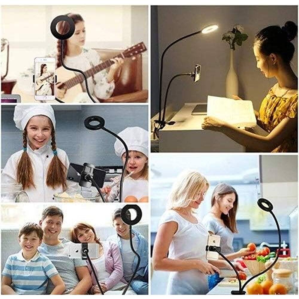 Alt View 1. PARKER SLATER - Webcam light stand with ring light, compatible with Logitech C920, C922, C930, C925e, C930e, C615, Brio 4K..