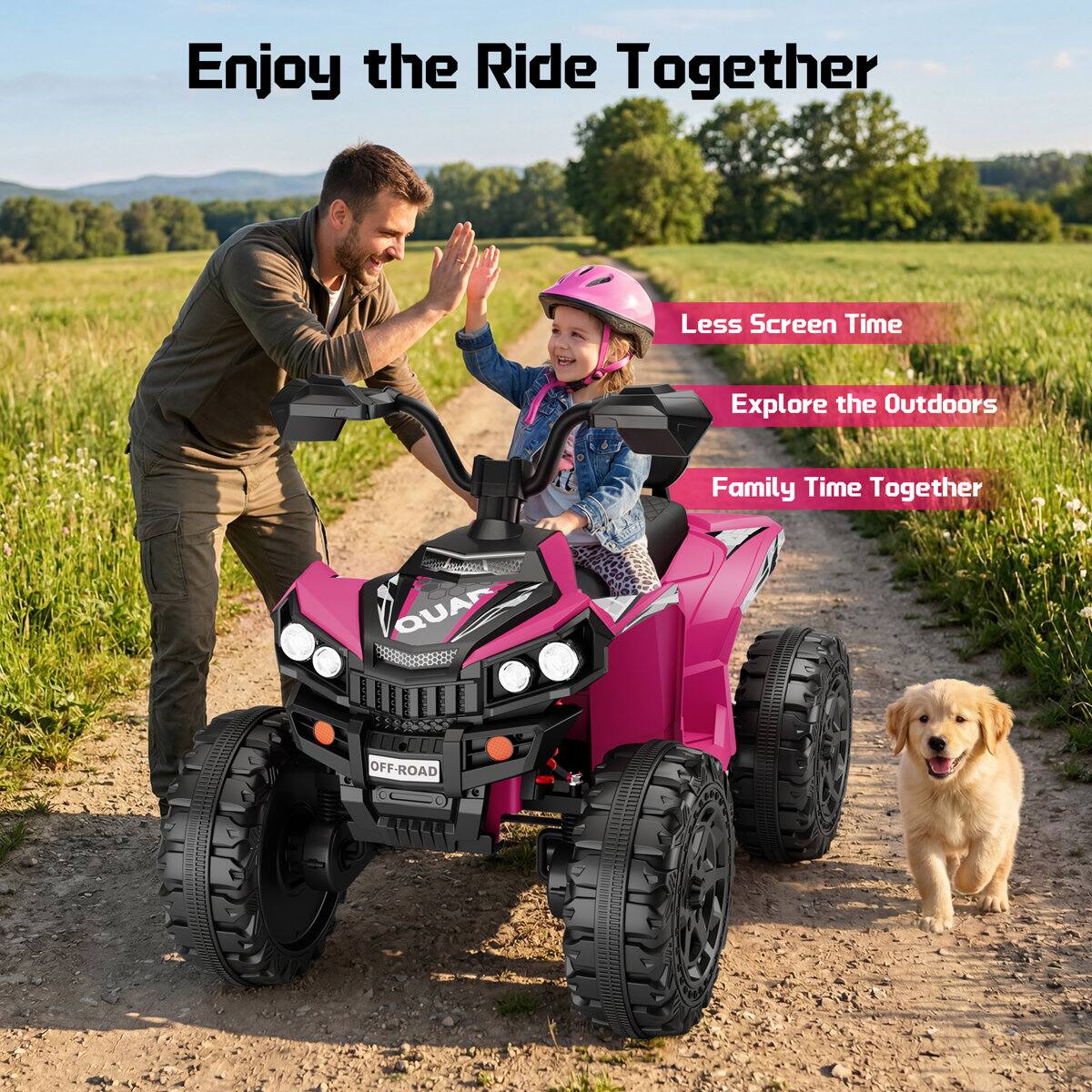 Enjoy the Ride Together

Less Screen Time

Explore the Outdoors

Family Time Together

QUAD

OFF-ROAD