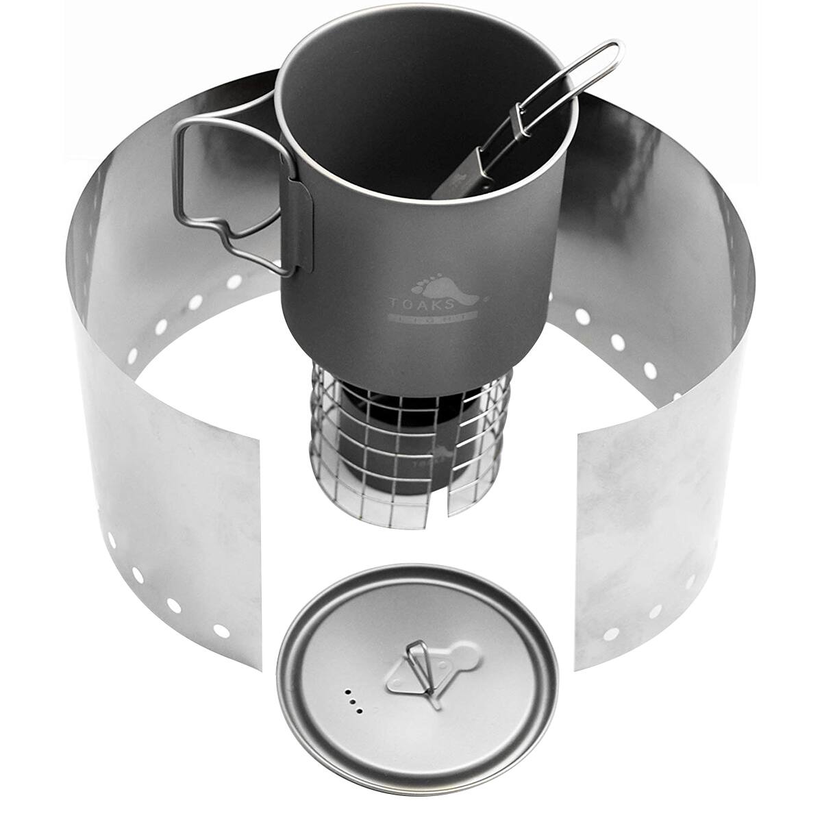 Alt View 1. TOAKS - TOAKS Titanium Alcohol Stove Cook System - 650ml - Silver.