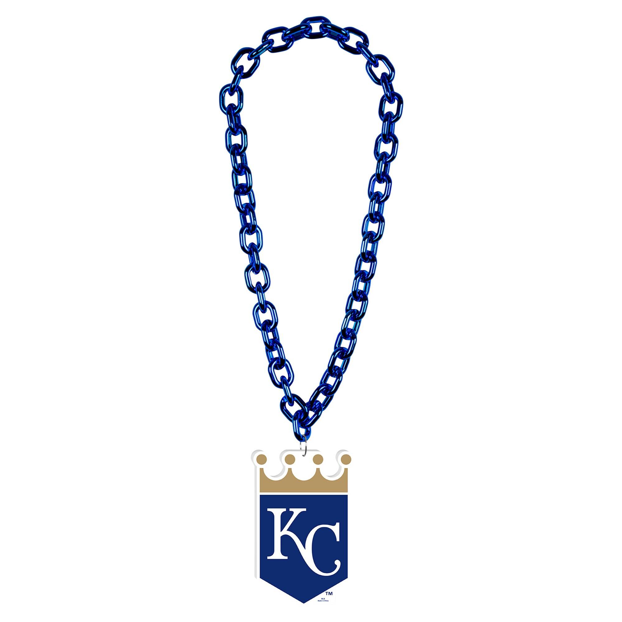 Front. WinCraft - Kansas City Royals Big Chain Logo Necklace - Multicolor.