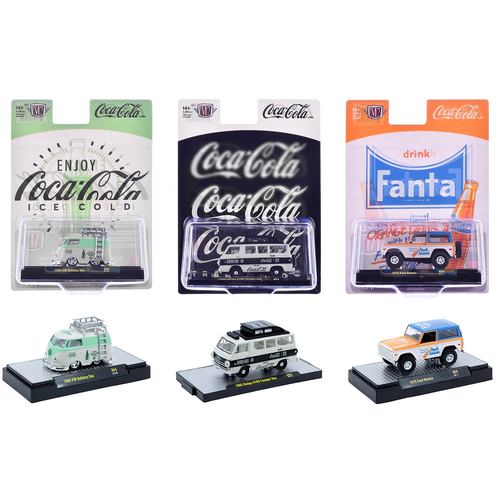 """Sodas"" Set of 3 pieces Release 64 Limited Edition to 5400 pieces Worldwide 1/64 Diecast Model Cars by M2 Machines" price history on PriceWatchPro