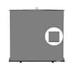 Front. RAUBAY - 6.6′ x 6.9′ Collapsible Grey Screen Backdrop Portable Retractable Panel Photo Background with Stand - Grey.