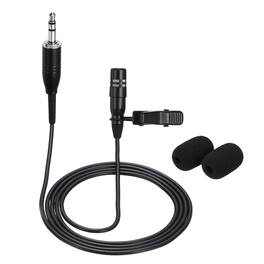 Unique Bargains - Lavalier Lapel Microphone Standard 3.5mm TRS Plug Condenser Collar Mic 1m Wired Unidirectional for Presenters - Black
