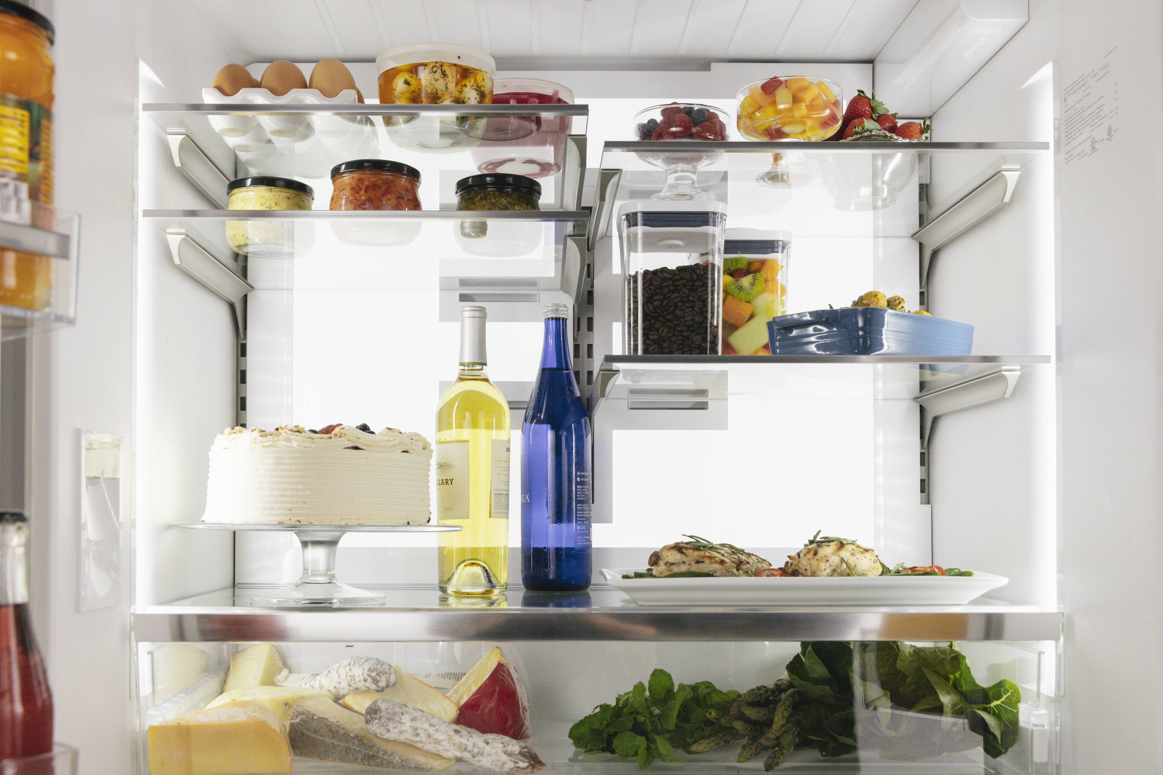 Alt View 6. Thermador - Professional 20.8 cu. Ft. French Door Bottom Freezer Counter-Depth Smart Refrigerator with ThermaFresh - Stainless Steel.