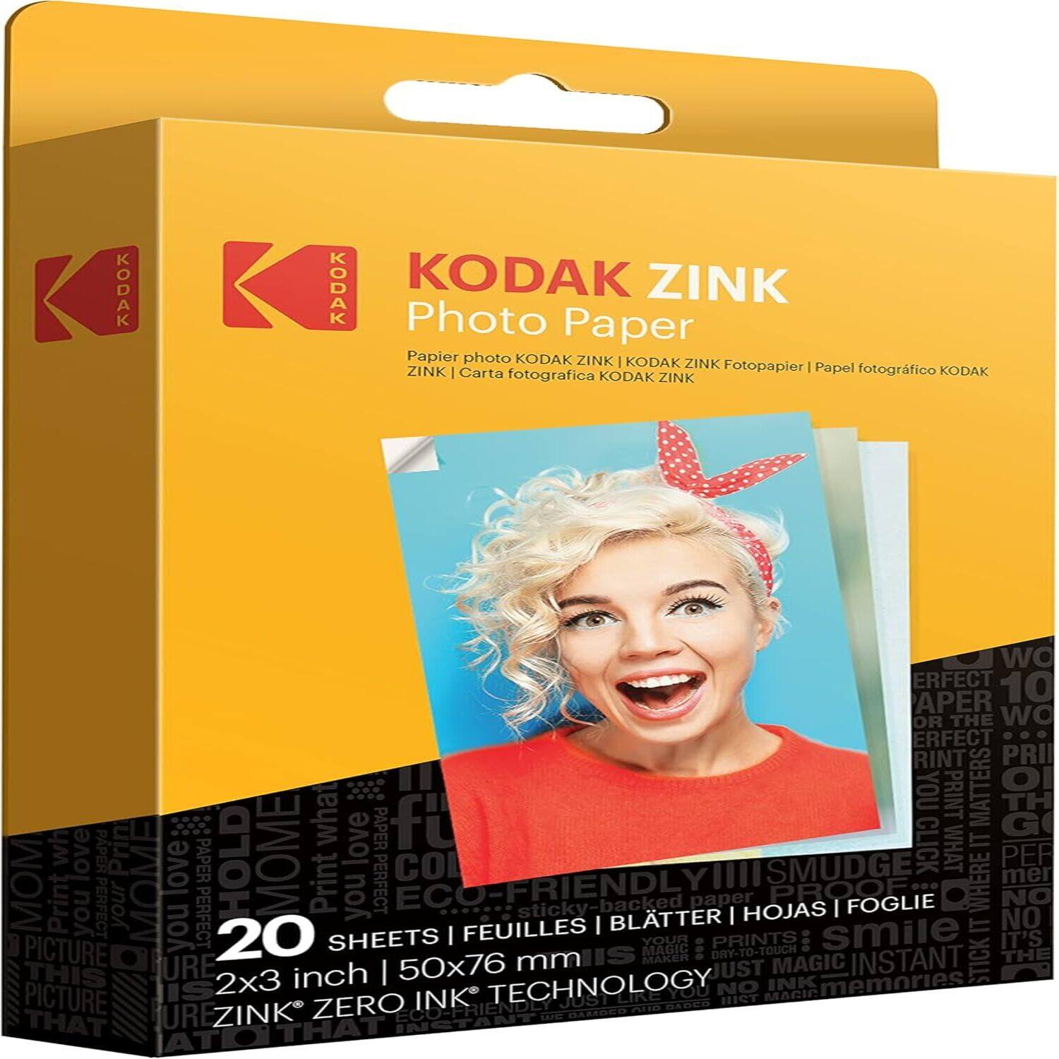 KODAK printomatic イエロー フォトペーパー50枚セット Amazon.com: Kodak 2ʺ x 3ʺ Premium ZINK Photo Paper 50-Pack
