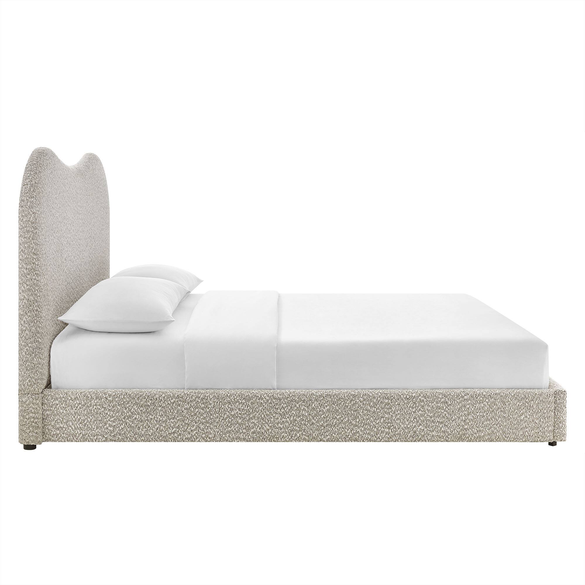 Alt View 4. Modway - Seluna Boucle Queen Platform Bed by Modway - Rock.