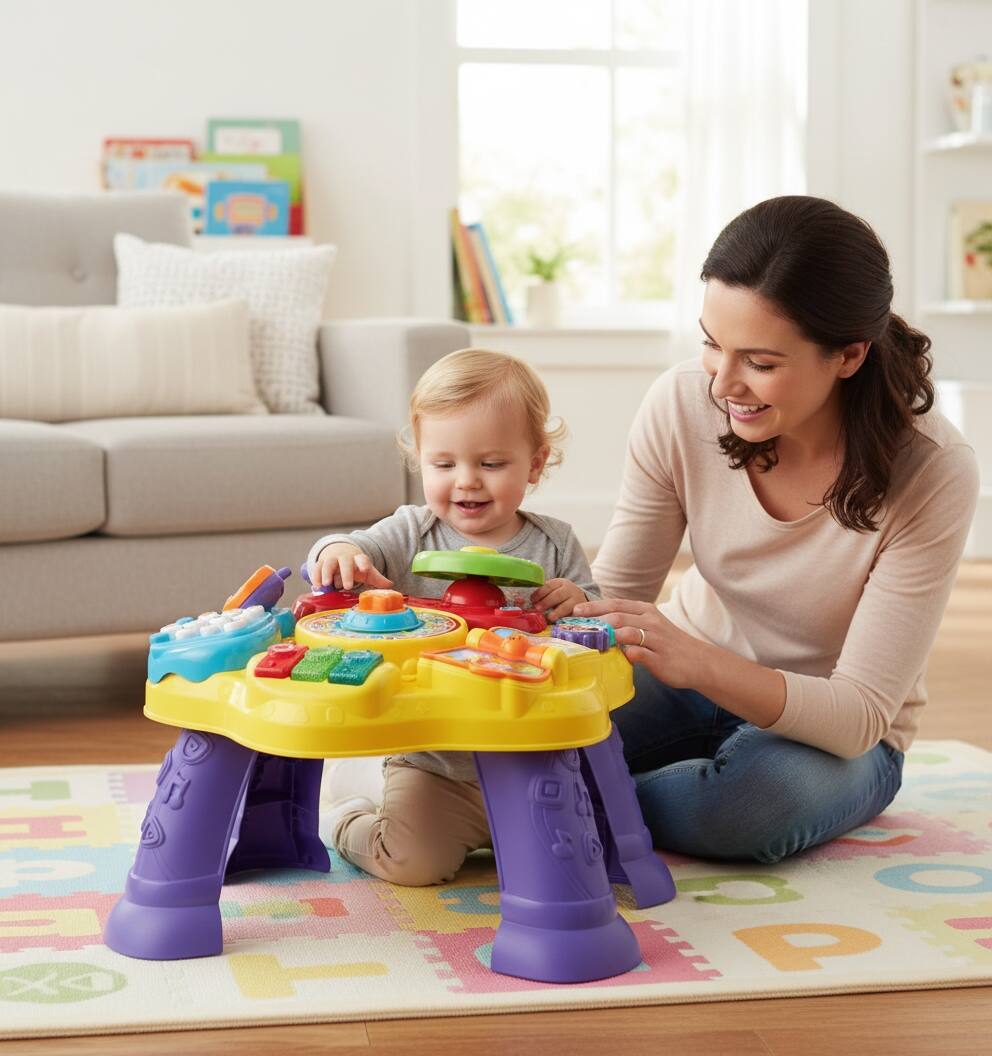Alt View 2. FINEAK - Magic Star Bilingual Activity Learning Table for Toddlers - Yellow.