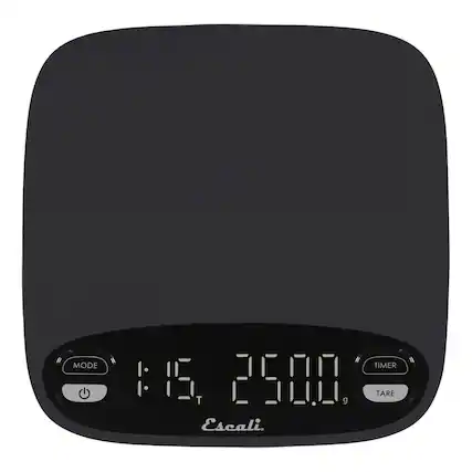 MODE TIMER 1:15, T 2500 g TARE Escali.