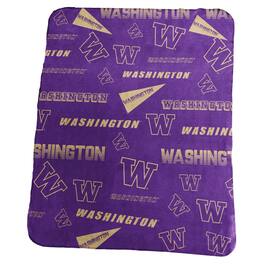 Logo Brands - Washington Huskies 50" x 60" Classic Fleece Blanket - Multicolor