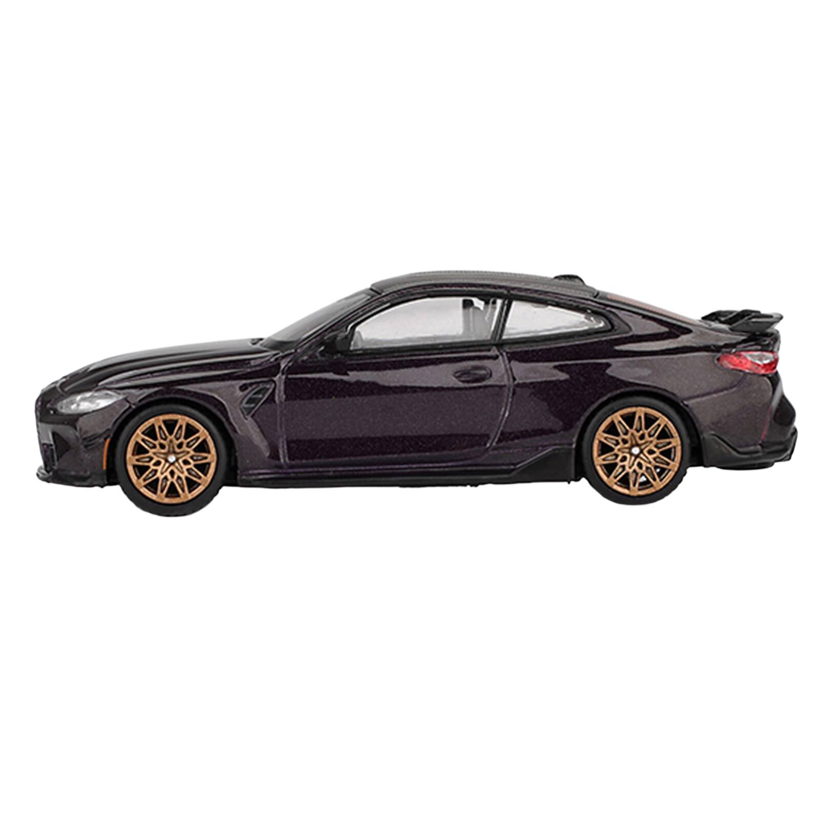 Alt View 2. True Scale Miniatures - BMW M4 M-Performance Daytona Violet Metallic with Carbon Top Limited Edition 1/64 Diecast Model Car by Mini GT.