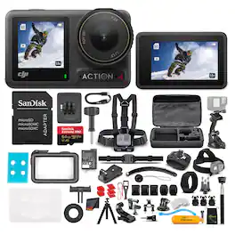 DJI - Osmo Action 4 Camera Standard Combo - WaterProof Action Camera With 50-In-1 Action Kit
