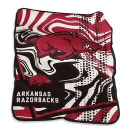 Logo Brands - Arkansas Razorbacks 50" x 60" Swirl Raschel Throw Blanket - Multicolor