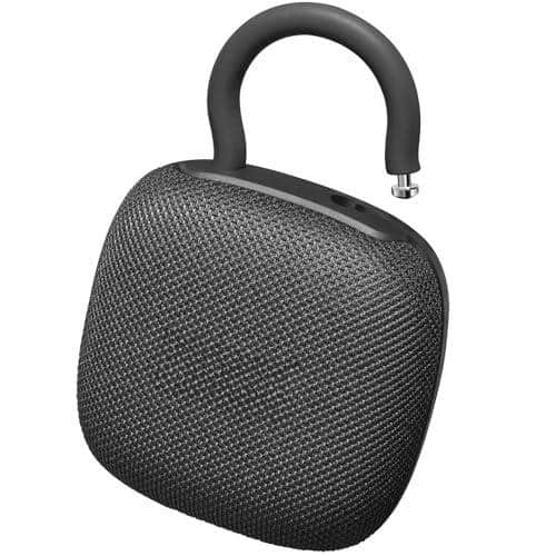 Pacoar Cade - Pe1 Portable Speakers Adjustable Carabiner Mini Wireless Shower Ipx8 Waterproof Playtime Punchy Bass Audio Home - Black