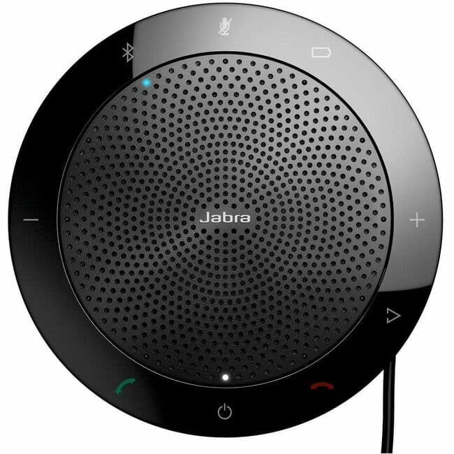 Jabra - Speak 510 - Wired/Wireless Bluetooth - IBM Sametime, Cisco, Avaya, Skype - Omni-directional Microphone(s) - Portable - Black