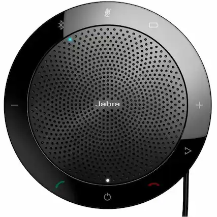 Front. Jabra - Speak 510 - Wired/Wireless Bluetooth - IBM Sametime, Cisco, Avaya, Skype - Omni-directional Microphone(s) - Portable - Black.