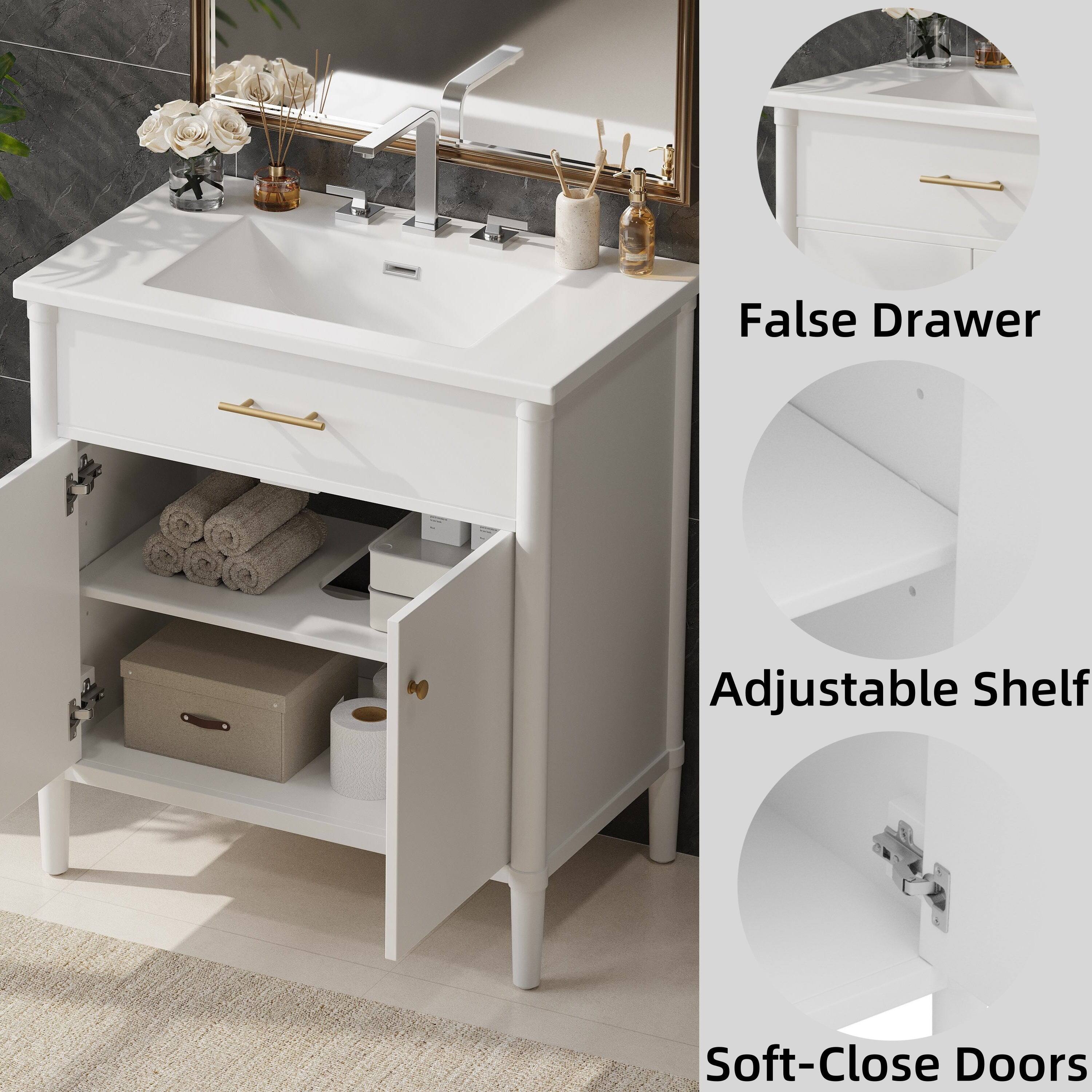 False Drawer  
Adjustable Shelf  
Soft-Close Doors