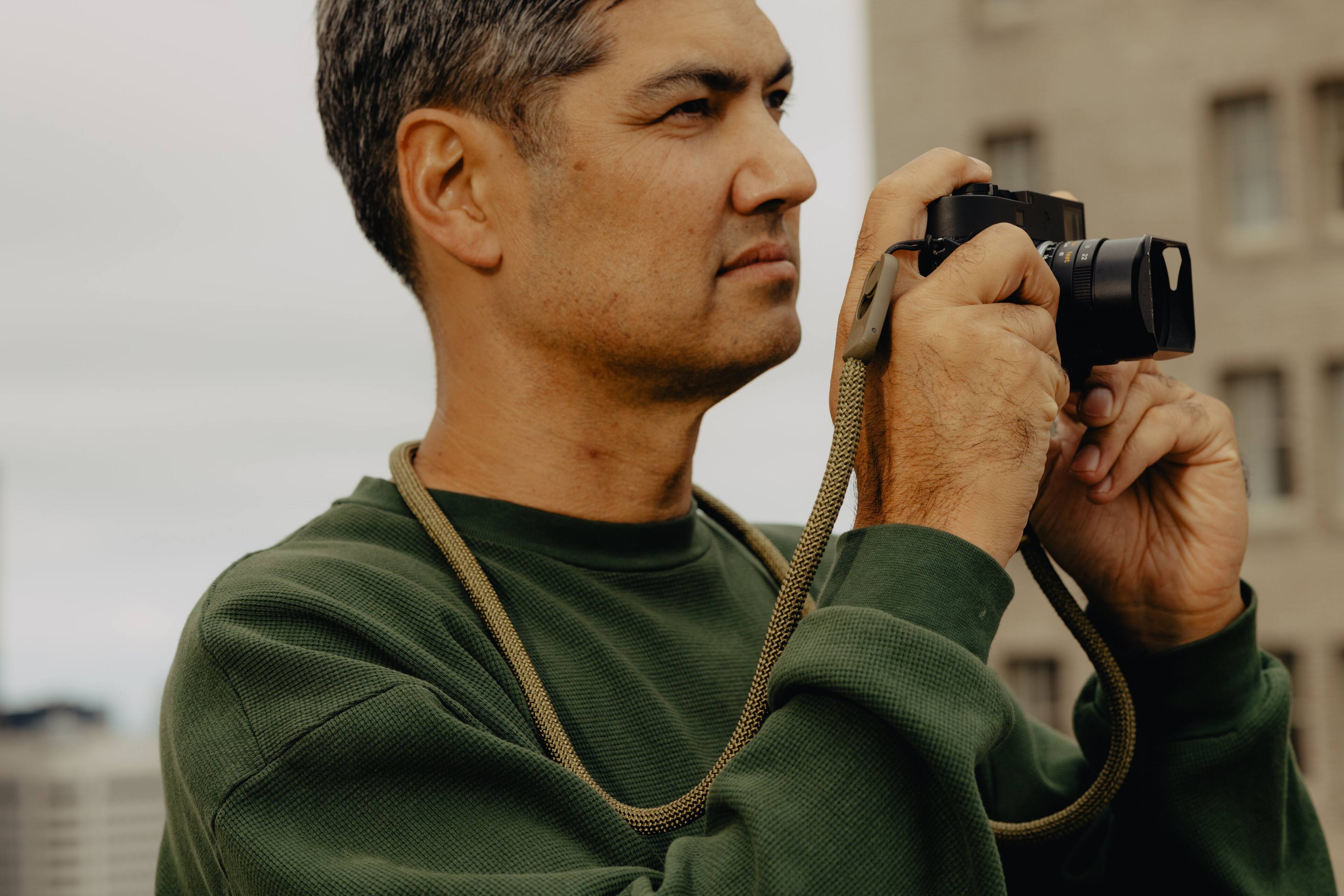 Back. Peak Design - Form Rope Camera Strap Long Kelp - Kelp.