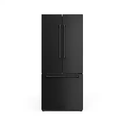 Front. Thor Kitchen - Gordon Ramsay Series by Thor Kitchen 17.5 Cu. Ft. Counter Depth Refrigerator - Black.