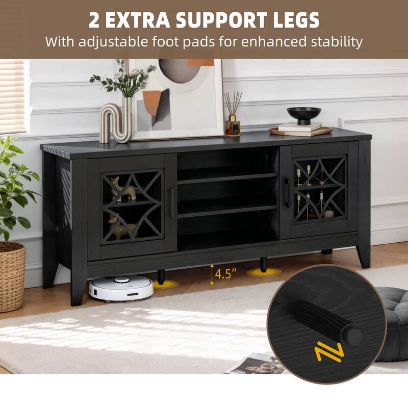 2 EXTRA SUPPORT LEGS  
With adjustable foot pads for enhanced stability  
4.5"