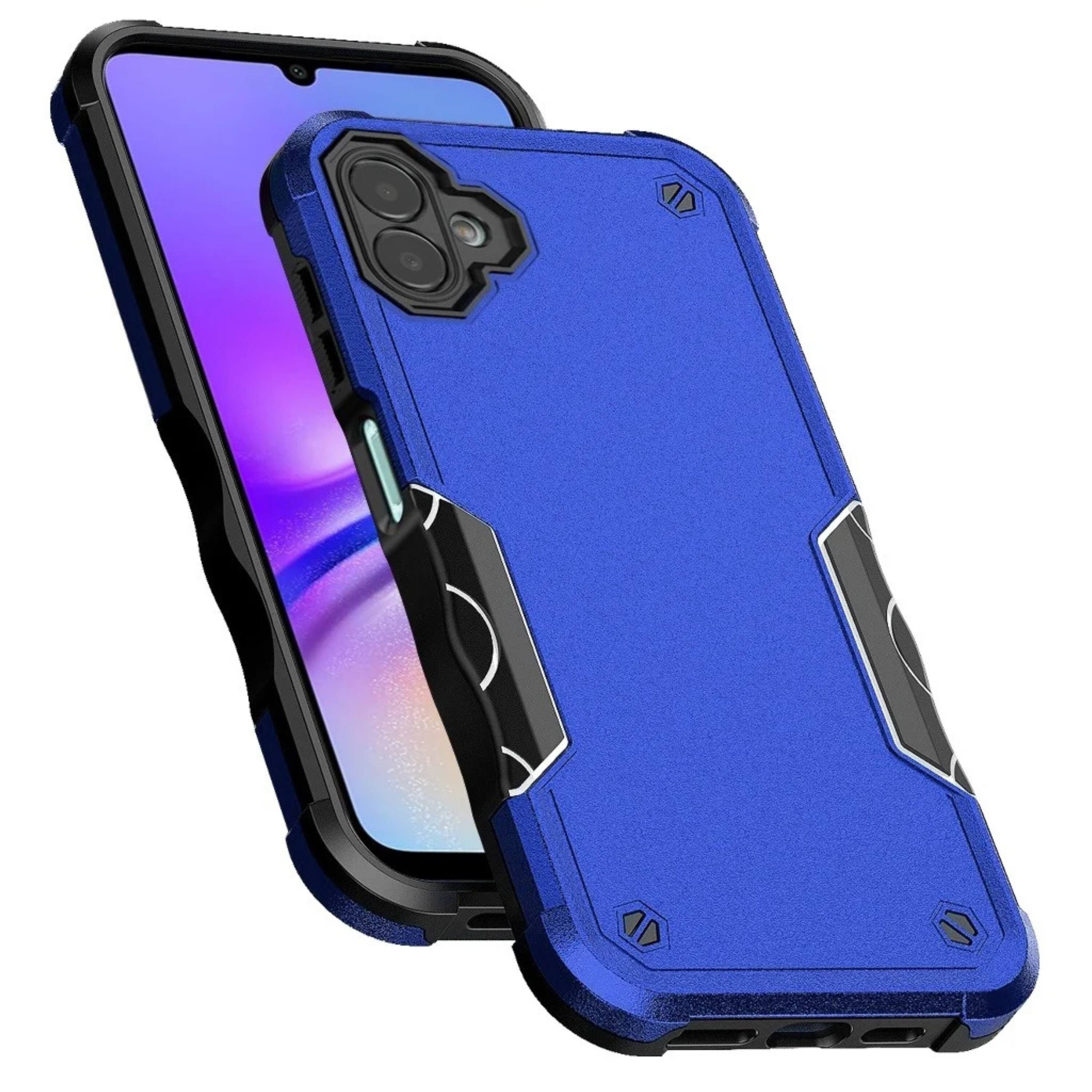 Angle. Kitcheniva - Exquisite Tough Grip Shockproof Hybrid Phone Case For Samsung Galaxy A06 Blue - Blue.