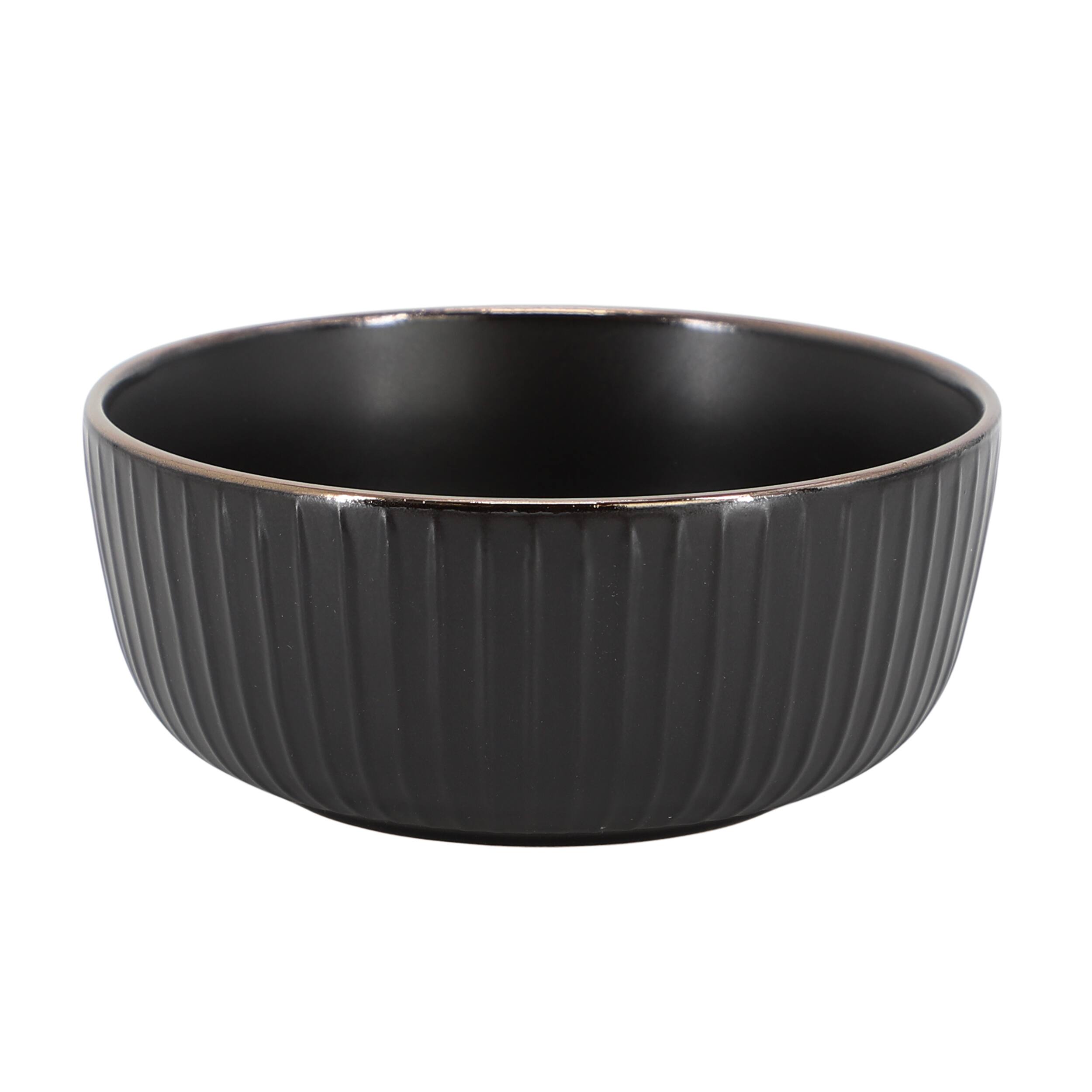 Alt View 4. Elama - Elama Leo 16 Piece Stoneware Dinnerware Set In Black - Black.