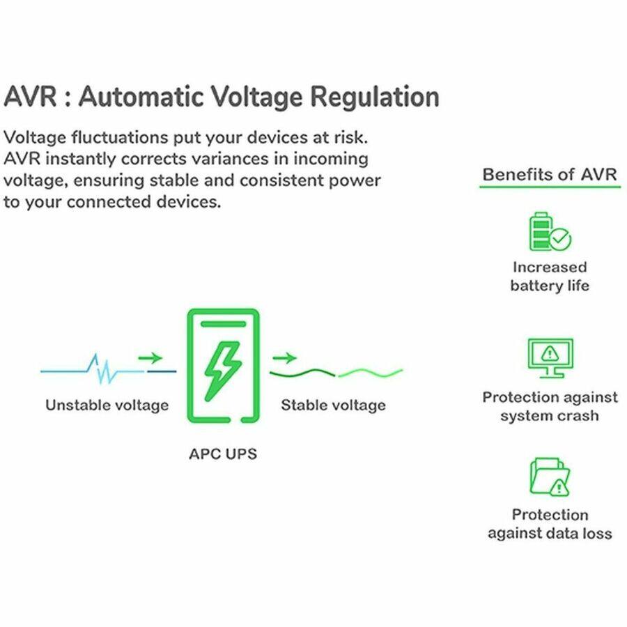 Alt View 3. APC - APC Back UPS, 750VA/410W, Tower, 120V, 4x NEMA 5-15R outlets, USB Type A + C Ports, User Replaceable Battery - Tower - 6 - Black.