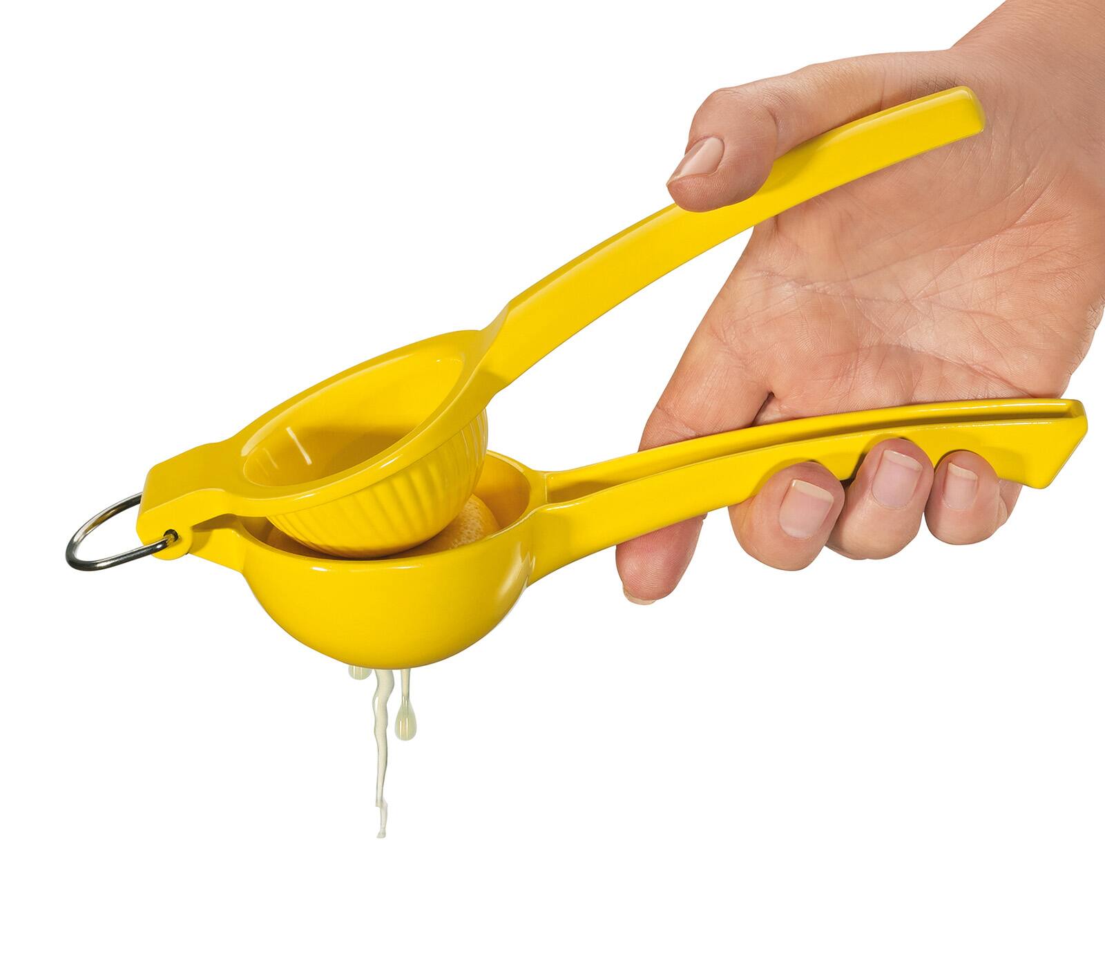 Alt View 2. Cilio - Aluminum Limona Lemon Squeezer, Yellow - Yellow.