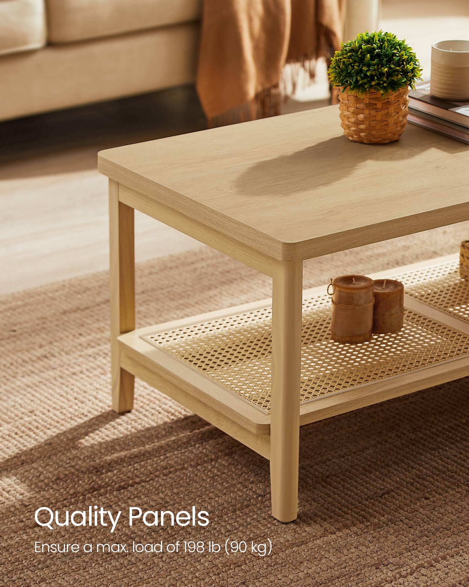 Quality Panels  
Ensure a max. load of 198 lb (90 kg)