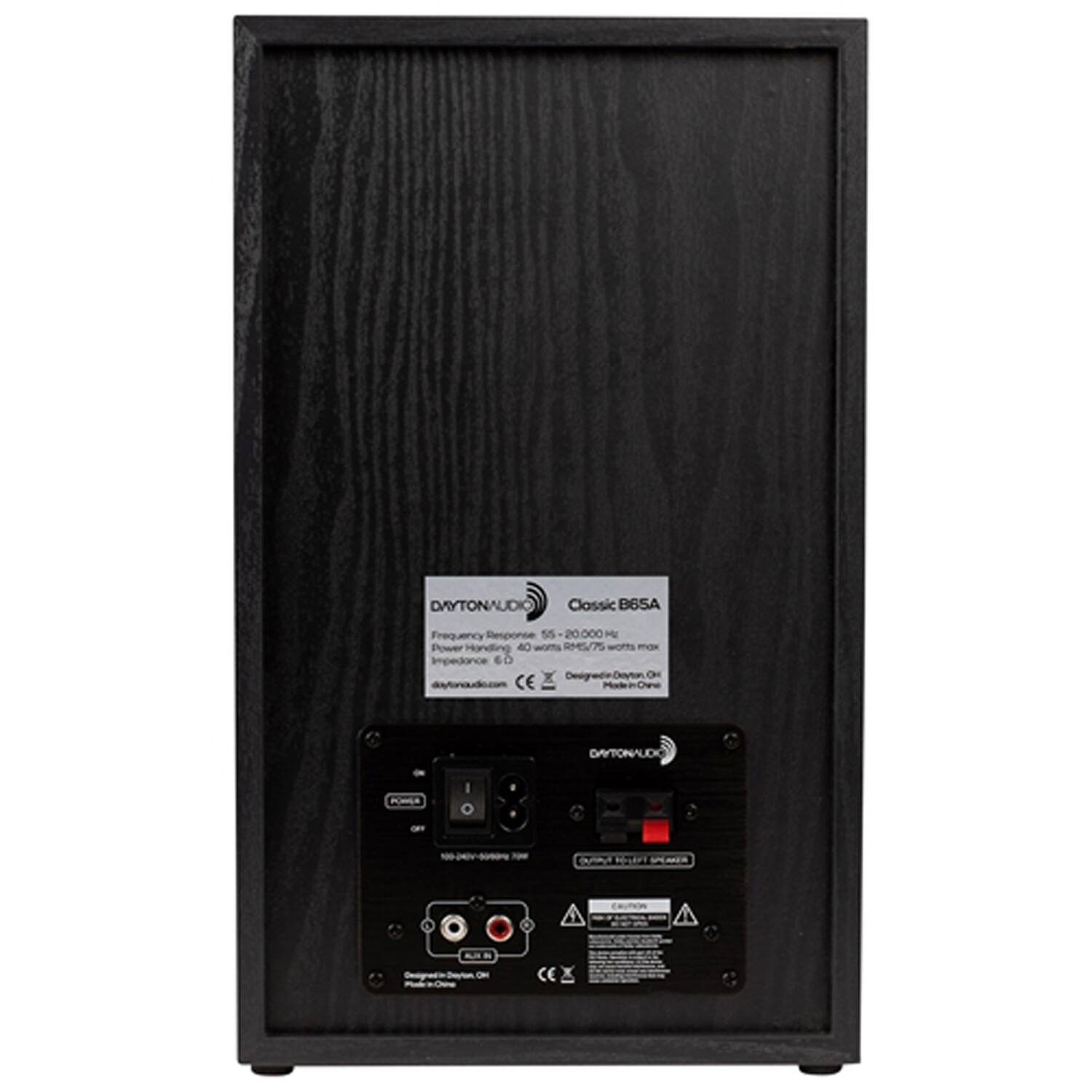 DAYTONAUOK Classic B6SA  
Frequency Response: 55 - 20,000 Hz  
Power Handling: 40 W  
Impedance: 6 Ω  
daytonaudio.com  
CE 9  
CATONALCK P CE