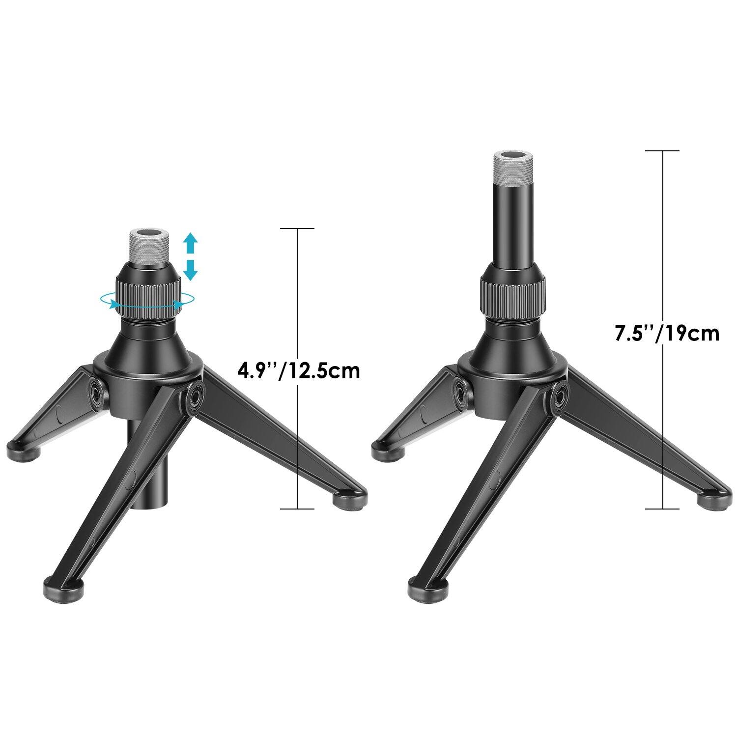 4.9" / 12.5cm  
7.5" / 19cm