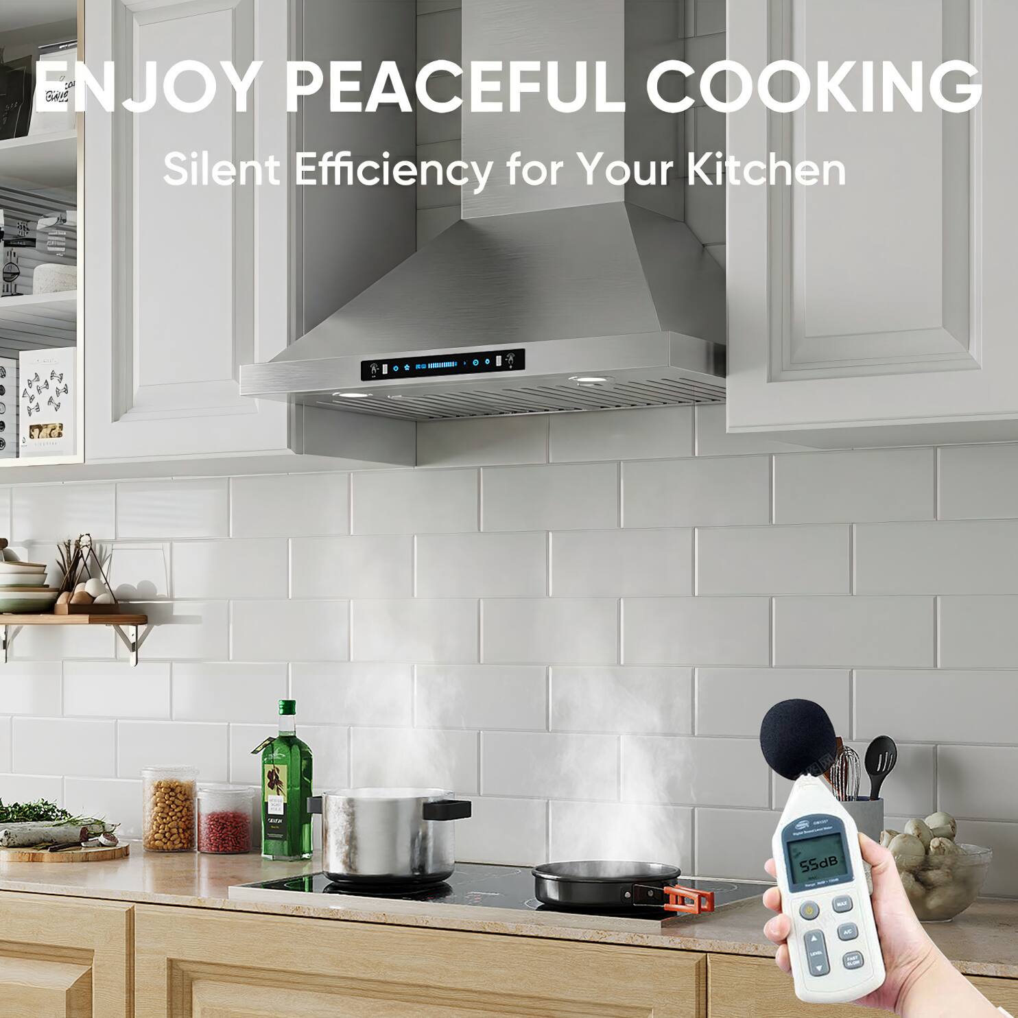 ENJOY PEACEFUL COOKING  
Silent Efficiency for Your Kitchen  

55dB