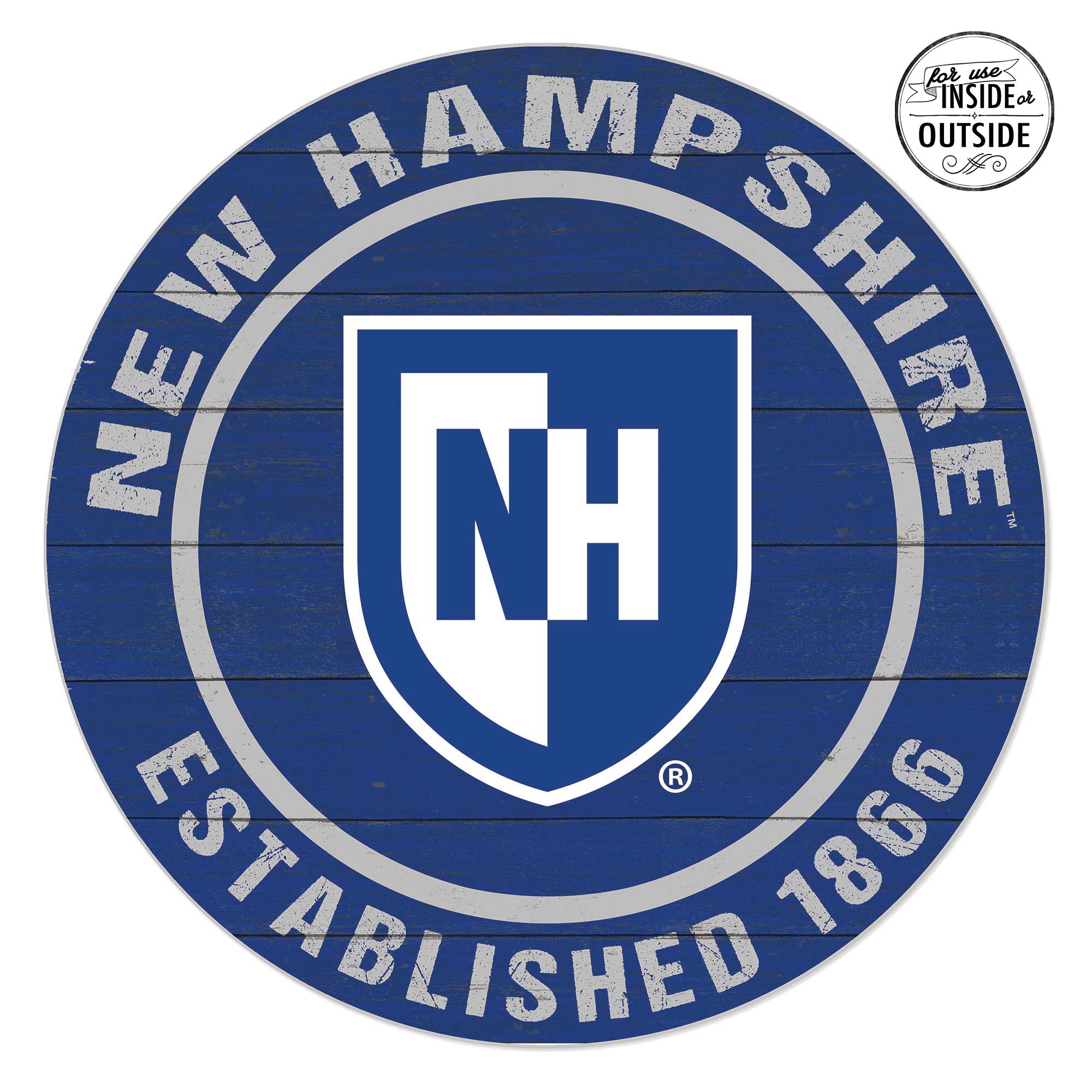 New Hampshire Wildcats 20" x 20" Indoor/Outdoor Circle Sign