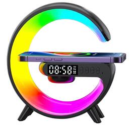 Dazzed Corner - LED Table Lamp, Bluetooth Speaker, Sunrise Alarm Light - Black