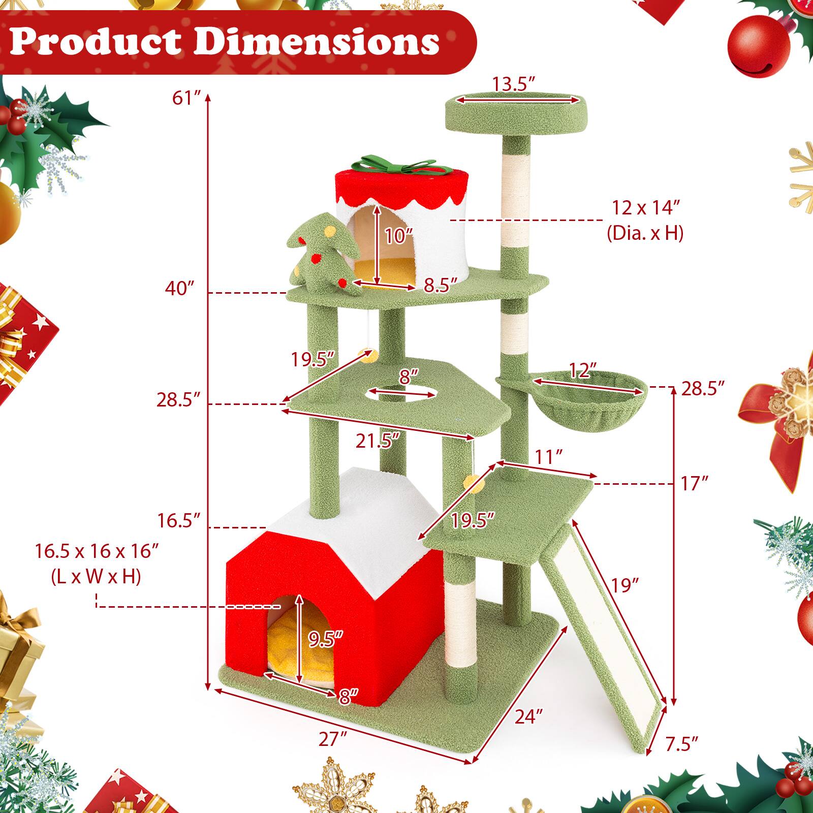 Product Dimensions

- 13.5" (Dia.)
- 12 x 14" (Dia. x H)
- 61" (H)
- 40"
- 28.5"
- 19.5"
- 8.5"
- 10"
- 12"
- 28.5"
- 21.5"
- 11"
- 17"
- 16.5 x 16 x 16" (L x W x H)
- 19.5"
- 19"
- 9.5"
- 8"
- 27"
- 24"
- 7.5"
- 12"
