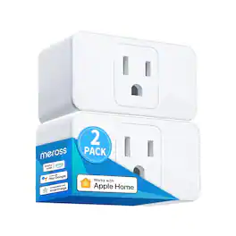 RTMB - Smart Plug Mini 15A Wi-Fi, Works with Apple HomeKit & Alexa, 2-Pack - White