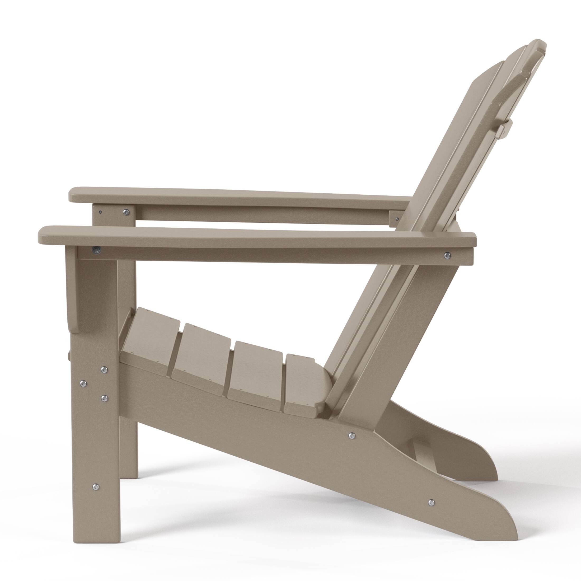 Alt View 3. WestinTrends - WestinTrends Dylan Outdoor Adirondack Chair - Weathered Wood.